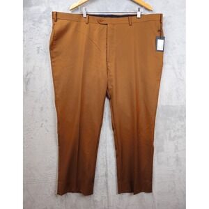 Hamptons Vitale Barberis Canonico Men Dress Pants 46x27 Brown Trouser Super 110s